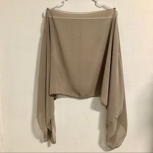 Chiffon poncho with button detail NWOT